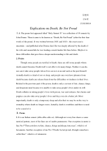 Explication-on-Death--Be-Not-Proud(John-Donne的Deat