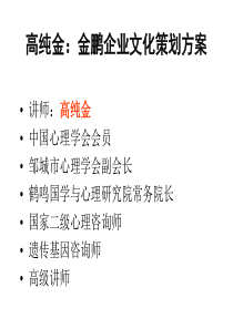 高纯金金鹏企业文化建设实施方案