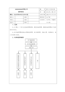 设备管理体制及机构设置