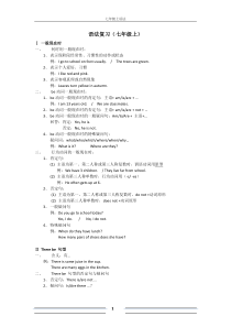 (完整版)译林牛津七年级上学期英语语法总结