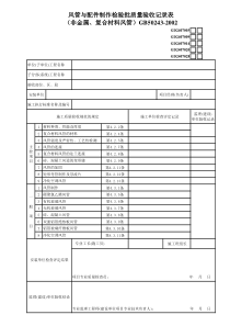 3、风管与配件制作检验批质量验收记录（非金属、复合材料风管）