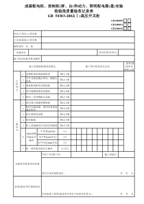 3、成套配电柜、控制柜(屏、台)和动力、照明配电箱(盘)安装(高压开关柜)GD2406003