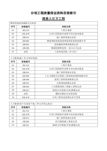 公路工程资料目录