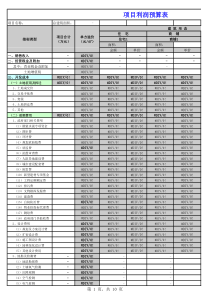 项目预算(表格精华)