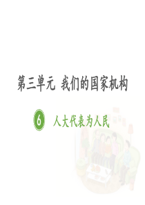 部编道法六年级人大代表为人民ppt