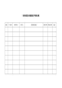 农村房屋安全隐患逐户排查台账