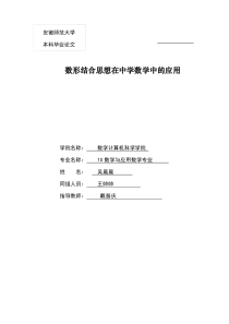 数形结合思想在中学数学中的应用