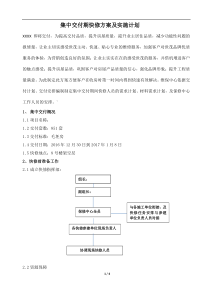 集中交付期快修方案及实施计划