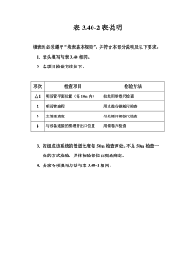 表3.40-2 机组管路管道安装质量评定表填表说明