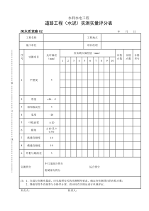 深水质表路02道路工程（水泥）实测实量评分表