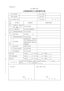 水保评表2.5三维网喷草单元工程质量评定表