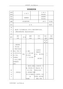 二年级体育下册课堂常规教案