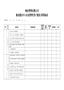物业管理周巡检表