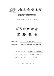 gis软件设计实验报告完整版
