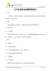公司应急资金保障管理规定