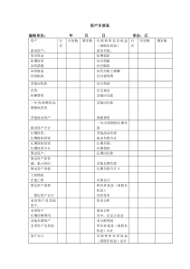 资产负债表空白表格