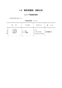 1-3 常用求面积、体积公式