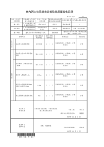 7.1.2.3、室内消火栓系统安装检验批质量验收记录