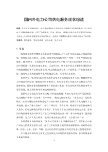 国内外电力公司供电服务现状综述