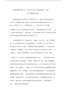 双重预防机制工作总结