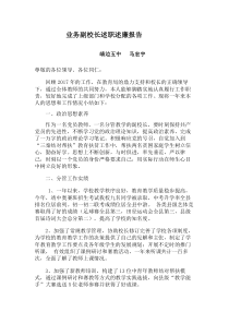 业务副校长述职述廉报告