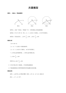 中考数学专题讲义-四点共圆模型
