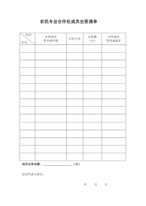 8成员出资清单(全体成员签字加法人签字)