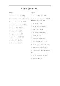 考研英语翻译词组大汇总