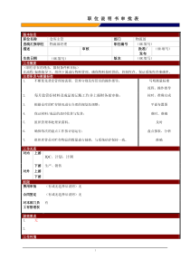 某大型电子公司仓库主管职位说明书