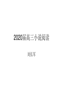 2020届高考复习小说阅读