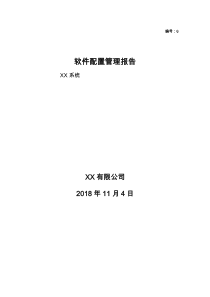 软件配置管理报告