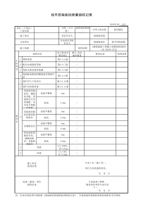 找平层检验批质量验收记录