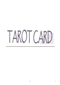tarot塔罗牌英文介绍