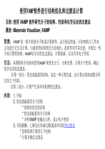 VAMP模块计算过渡态