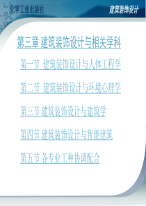 建筑装饰设计与相关学科