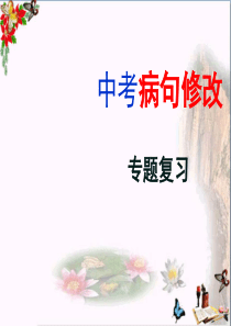 中考病句修改专题复习ppt