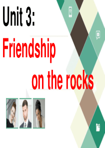2020译林版-必修一-UNIT-3-Friendship-on-the-rocks-公开课