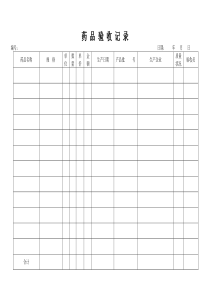 药品验收记录表