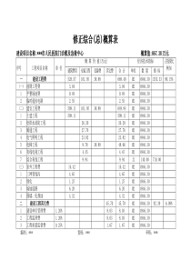 人民医院急救中心综合楼设计概算书