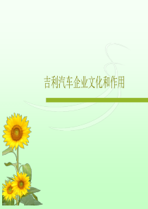 吉利汽车企业文化和作用20页PPT