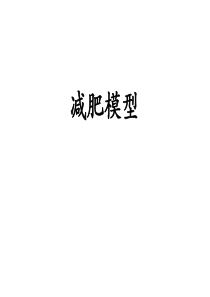 减肥模型