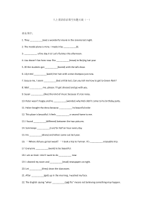 人教版八年级上册英语语法填空(含答案)