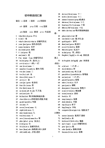 初中英语词汇表乱序版