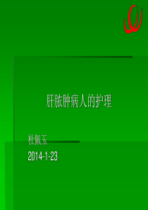 肝脓肿病人的护理