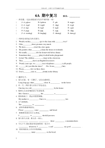 译林-6A-期中语法复习