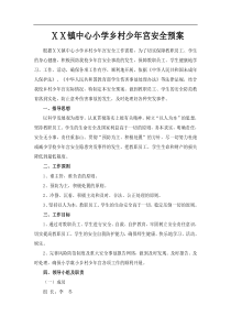 小学乡村少年宫安全预案