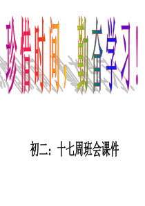 17周珍惜时间_勤奋学习__班会