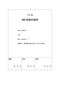 HSE计划书(修订版)