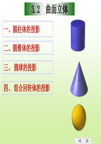 立体的投影--曲面立体--圆锥和球