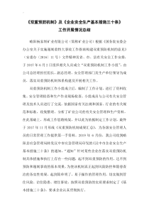 双重预防机制工作情况总结